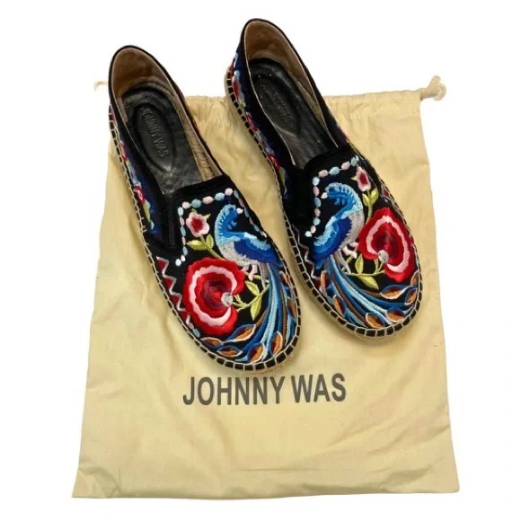 Johnny Was Shoes Johnny Was Isaac Peacock Floral Embroidered